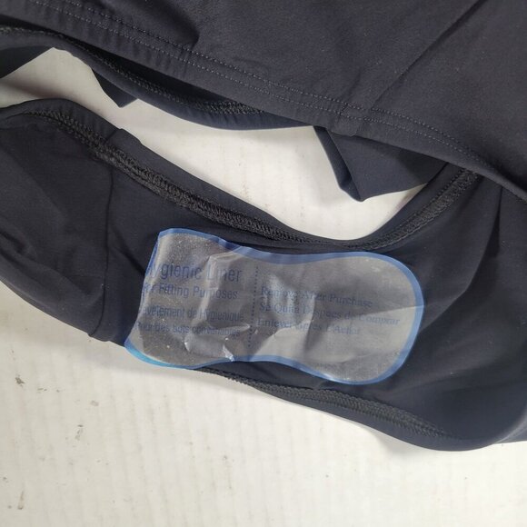 Skinny Dippers Women Black Tie Front Criss-Cross One-Piece Swimsuit Size L - Picture 6 of 7